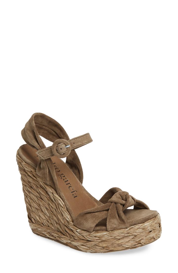 Women's Pedro Garcia Talise Espadrille Wedge Sandal Us / 37eu - Grey