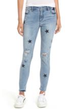 Women's Tinsel Star Embellished Skinny Jeans - Blue