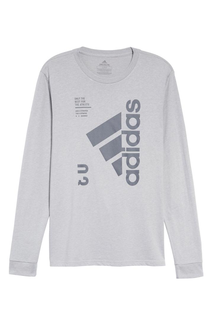 Men's Adidas Long Sleeve Technical T-shirt - Grey