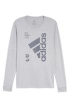 Men's Adidas Long Sleeve Technical T-shirt - Grey