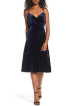 Women's Ali & Jay Velvet Faux Wrap Midi Dress - Blue