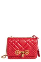Versace Icon Medium Quilted Leather Shoulder Bag -