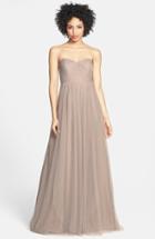 Women's Jenny Yoo 'annabelle' Convertible Tulle Column Dress - Grey