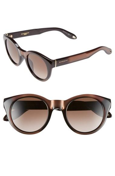 Women's Givenchy 49mm Round Sunglasses - Brown Mirror