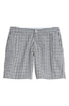 Men's Bonobos Gingham 7-inch Swim Trunks - Black