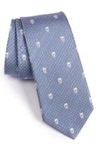 Men's Alexander Mcqueen Skull Silk Tie, Size - Blue