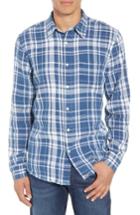 Men's Frame Slim Fit Indigo Plaid Sport Shirt - Blue