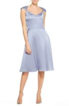 Women's Gal Meets Glam Collection Marion Twist V-neck Satin Dress - Blue