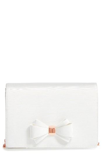 Ted Baker London Bow Clutch - Ivory