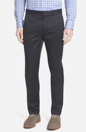 Men's Bonobos 'weekday Warriors' Non-iron Tailored Cotton Chinos X 34 - Black