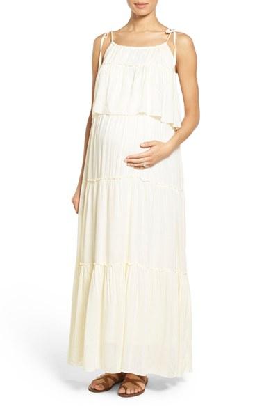 Women's Fillyboo 'songbird' Popover Maternity/nursing Maxi Dress