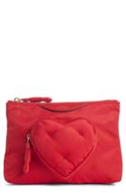 Anya Hindmarch Chubby Heart Nylon Pouch - Red