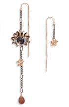 Women's Cynthia Desser Swarovski Crystal Eye Mismatched Threader Earrings