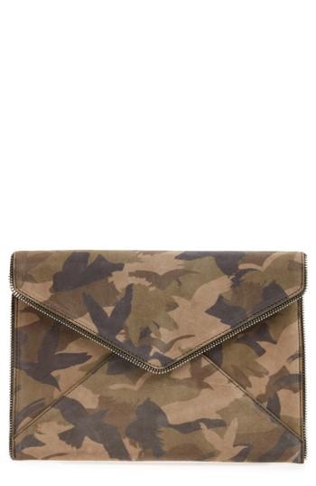 Rebecca Minkoff Leo Camo Leather Clutch - Green