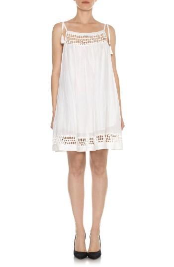 Women's Joe's Layla Cotton & Silk Babydoll Dress - White
