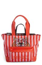 Kenzo Large Kanvas Embroidered Tiger Stripe Tote - Pink