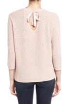 Women's Caslon Bleached Cotton Tie Back Pullover, Size - Pink