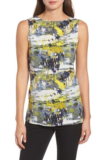 Women's Emerson Rose Drape Back Silk Blend Top - Blue