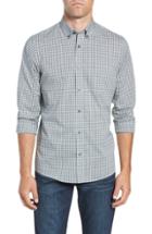 Men's Nordstrom Men's Shop Tech-smart Slim Fit Grid Sport Shirt - Grey
