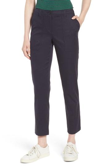 Women's Nordstrom Signature Stretch Cotton & Linen Ankle Pants