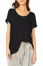 Women's Michael Stars Slouchy Knit Tee, Size - Black