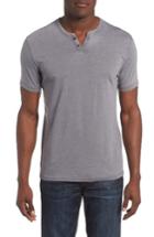 Men's Lucky Brand Burnout Notch Neck T-shirt - Grey