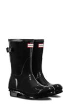 Women's Hunter Original Short Adjustable Back Gloss Rain Boot M - Black
