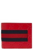 Men's Gucci New Web Wallet - Red