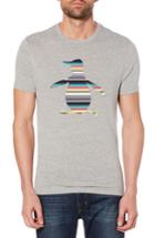 Men's Original Penguin Engineered Stripe Pete T-shirt - Grey