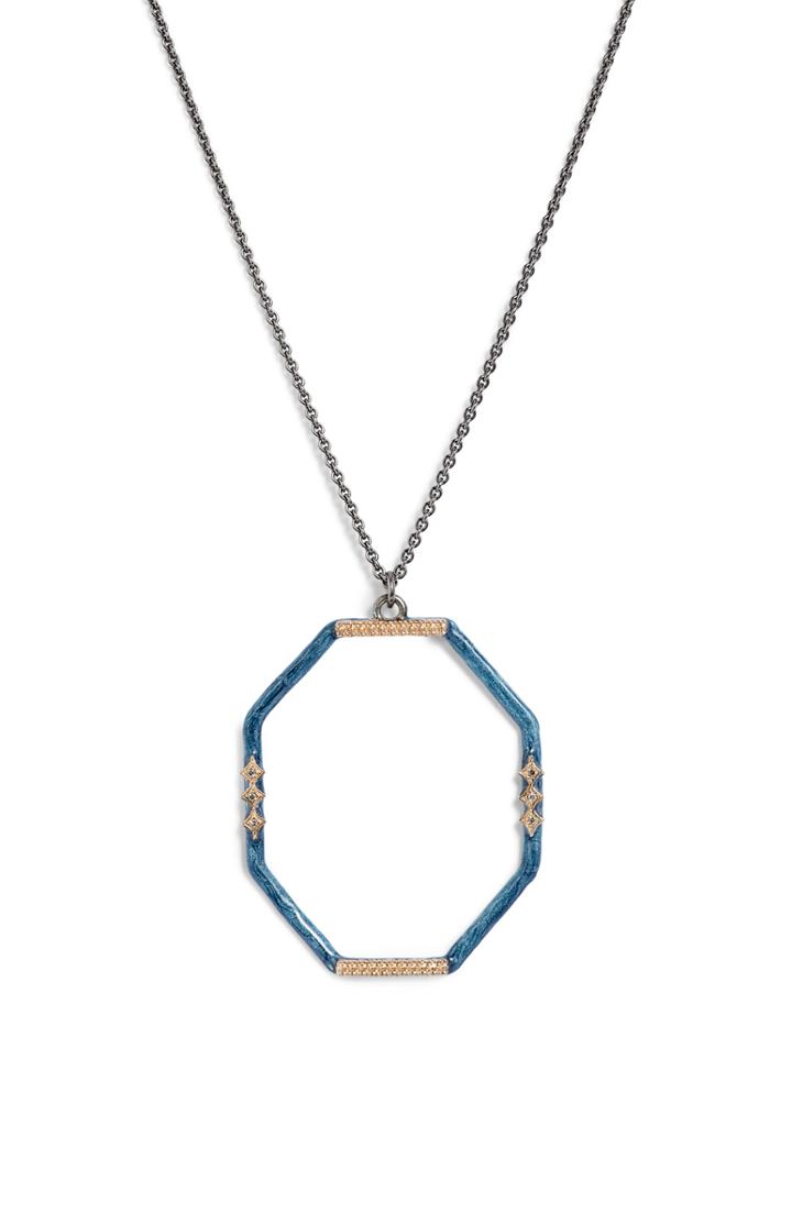Women's Armenta New World Tsunami Enamel & Diamond Pendant Necklace