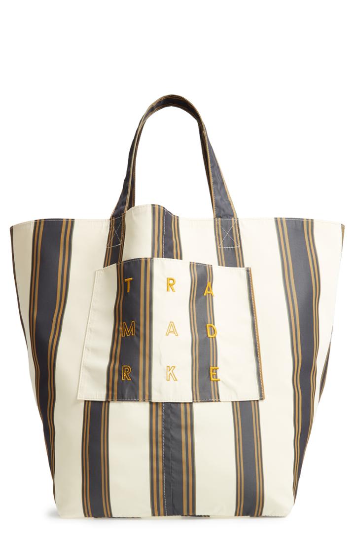 Trademark Large Stripe Logo Tote - Black