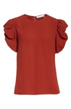 Women's Chloe Puff Sleeve Blouse Us / 38 Fr - Red