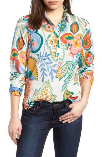 Women's J.crew Sunflower Cotton Top - Orange