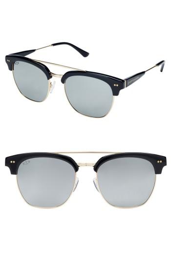 Men's Kapten & Son Havana 50mm Sunglasses - Black/ Silver Mirror