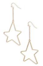 Women's Canvas Jewelry Star Linear Drop Earrings