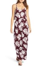 Women's Knit Maxi Dress, Size - Burgundy