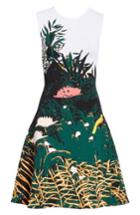 Women's Oscar De La Renta Sunset Intarsia Knit Dress - Green