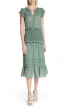 Women's Sea Cecile Ladder Stitch Midi Dress - Green