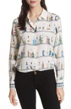 Women's Equipment Essential Bottle Print Silk Shirt - White