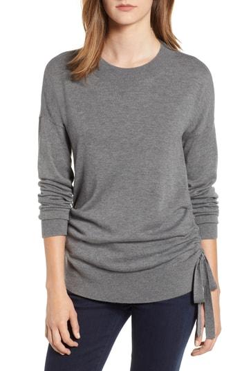 Women's Chelsea28 Ruched Side Sweater, Size - Grey