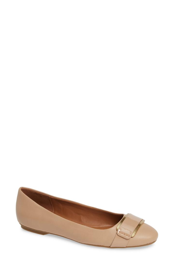 Women's Calvin Klein Oneta Ballet Flat M - Beige