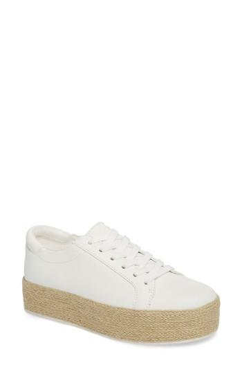 Women's Kenneth Cole New York Allyson Espadrille Platform Sneaker M - White