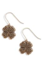 Women's Alex And Ani Four Leaf Clover Drop Earrings