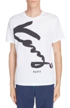 Men's Kenzo Cursive Logo Graphic T-shirt - White