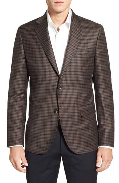 Men's John W. Nordstrom Classic Fit Check Wool Sport Coat