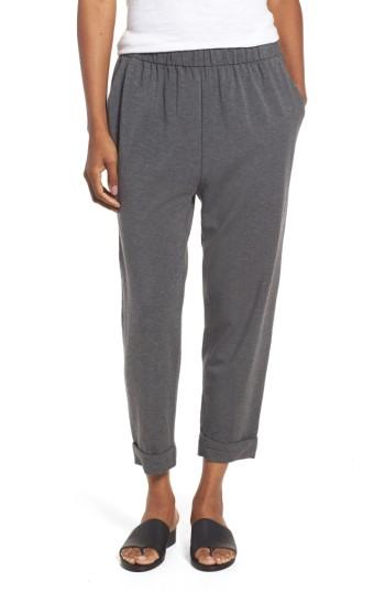 Women's Eileen Fisher Slouchy Stretch Tencel Pants, Size - Grey