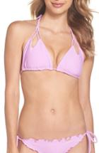 Women's Luli Fama Reversible Triangle Bikini Top - Purple