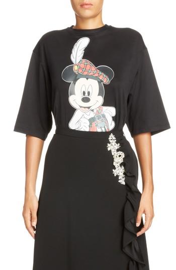 Women's Christopher Kane Mickey Oversized Tee - Black