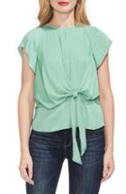 Women's Vince Camuto Tie Front Keyhole Top - Green