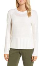 Women's Nordstrom Signature Mixed Stitch Cashmere Sweater - Ivory